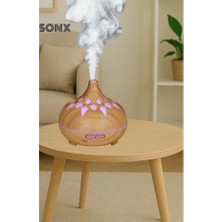 SS Home Concept Aroma Difüzör Gece Işığı 7 LED Desenli Nemlendirici Kumandalı Buhar Makinesi 550 ml