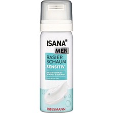 4 Adet Isana Men Seyahat Boyu Tıraş Köpüğü Hassas Ciltler Için 50 ml