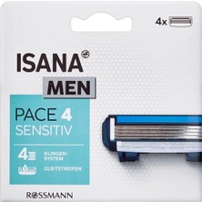 4 Adet Isana Men Tıraş Bıçağı 4 Bıçaklı, 4'lü Yedek 1 Adet