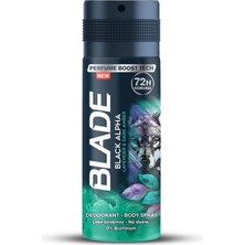 3 Adet Blade Black Alpha Erkek Sprey Deodorant 150 ml