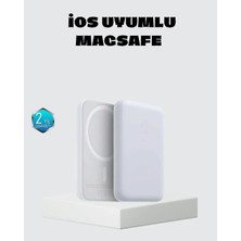 SS Home Concept Magsafe 15W Kablosuz Hızlı Şarj, Lightning Girişli Taşınabilir Batarya