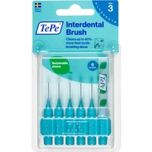 2 Adet Tepe Arayüz Fırçası Blister 0.6 mm Mavi 6'lı