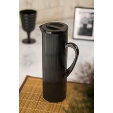 SS Home Concept Akrilik Barok 1,5 Lt Siyah Sürahi (Buzdolabı Kapak Rafına Sığar)