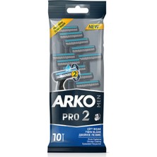 4 Adet Arko Men Pro2 Çift Taraflı Tıraş Bıçağı 10'lu 10'lu