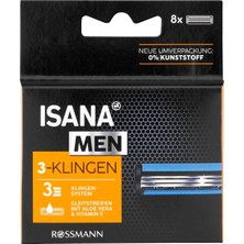 Isana Men Tıraş Bıçağı 3 Bıçaklı Yedek 8 Adet 8'li