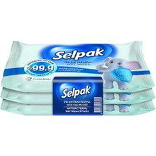 5 Adet Selpak Islak Cep Mendili Antibakteriyel 3'lü