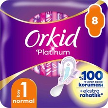 2 Adet Orkid Platinum Hijyenik Ped Normal Tekli Paket 8'li