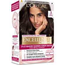 L'Oréal Paris 3 Adet L Oréal Paris Excellence Creme Saç Boyası Koyu Kestane 3 1 Adet