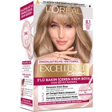 L'Oréal Paris 3 Adet L Oréal Paris Excellence Creme Saç Boyası Küllü Koyu Sarı 8.1 1 Adet