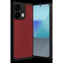 SS Home Concept Xiaomi Redmi Note 13 Pro 4g Kılıf Aras Deri Kapak - Kırmızı