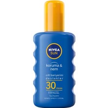 3 Adet Nivea Sun Koruma ve Nem Nemlendirici Güneş Kremi Sprey Spf 30 Yüksek Koruma 200 ml