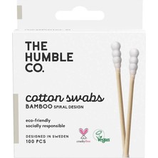 4 Adet Humble Kulak Çubuğu Spiral Bambu Beyaz 100'LÜ