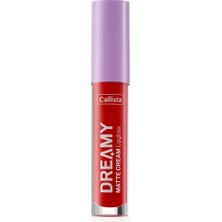 4 Adet Callista Dreamy Matte Cream Mat Görünümlü Lipgloss NO:204 Kırmızı 1 Adet