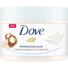 2 Adet Dove Vücut Peelingi Macademia Fındığı & Pirinç Sütü 225 ml