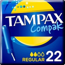 2 Adet Tampax Compak Regular Aplikatörlü Tampon 22'li