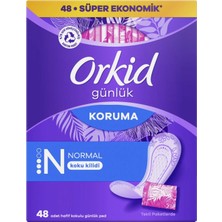 2 Adet Orkid Günlük Ped Günlük Koruma Dev Ekonomi Paketi 48'li
