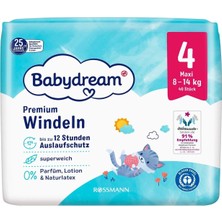 5 Adet Babydream Bebek Bezi 4 Beden 40'lı
