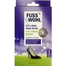 2 Adet Fusswohl Topuk Yastığı 2ın1 Alt&üst Topuk 1 Adet