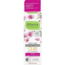 3 Adet Alterra Yaşlanma Karşıtı Gece Kremi Organik Argan Yağlı ve Orkide Özlü 50 ml