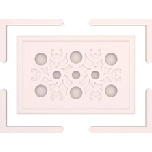 Motifpiyer Hazır Spotlu Tavan Paneli Matrix Rectangle-Modern LED Uyumlu Tavan Göbeği/core-mono-Diş Çitalı