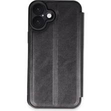 SS Home Concept Apple iPhone 16 Plus Kılıf Flip Cover - Siyah
