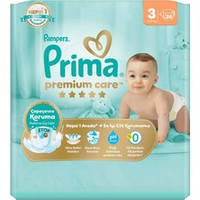 2 Adet Prima Bebek Bezi Premium Care 3 Numara 26'lı