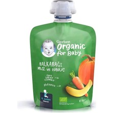 Gerber Organik Muzlu Havuçlu Balkabağı Püresi 90 gr