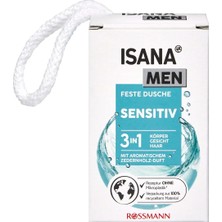 4 Adet Isana Men Katı Duş Jeli Hassas 100 gr