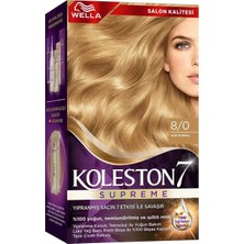 5 Adet Koleston Wella Supreme Saç Boyası 8/0 Açık Kumral 1 Adet