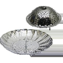 SS Home Concept Küçük Metal Buharda Sebze Pişirici Sepet Haşlama Aparatı