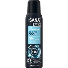 2 Adet Isana Men Deodorant Anti-Transpirant Active Cool Fresh 150 ml