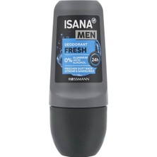 4 Adet Isana Men Deo Roll On Fresh 50ML
