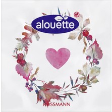 4 Adet Alouette Servis Peçetesi Kalp 20'li 1 Adet