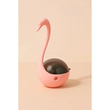 SS Home Concept Kuğu Şeklinde Lazerli ve Mama Hazneli Hacıyatmaz Kedi Oyuncağı Pembe