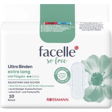 4 Adet Facelle Natural Ultra Ped Kanatlı Ekstra Uzun 10'lu