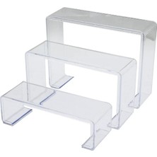 SS Home Concept Poşetli 3 Boy Merdiven Teşhir Ayak Yükseklik: 6-11.5-16.5cm Derinlik: 6.5cm En: 19.5-20.5-21.5cm