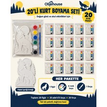 Wesank Objehouse Kurt Boyama Seti 20'li, 6 Renk Boya ve Fırça, Etkinlik Paketi