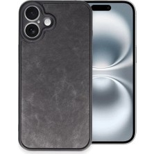 SS Home Concept Apple iPhone 16 Plus Kılıf Aras Deri Kapak - Siyah