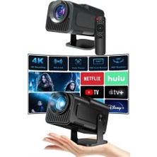 SS Home Concept Projektör Siyah Android Taşınabilir Sinema Projeksiyon Wifi Destekli En Güncel Sürüm Akıllı