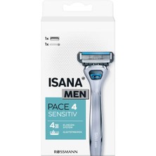 2 Adet Isana Men Tıraş Bıçağı Krom ve Teflon Kaplı Oynar Başlı Hassas Ciltler Için