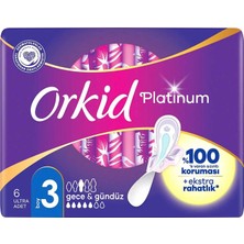4 Adet Orkid Platinum Hijyenik Ped Uzun Extra (Boy 3) Tekli Paket 6'lı