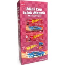 3 Adet Hot Wheels Mini Cep Islak Mendil 8'li 8'li