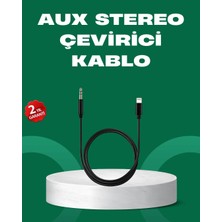 SS Home Concept Lightning To 3.5mm Aux Ses Dönüştürücü Kablo 1 Metre Stereo Uyumlu