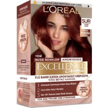 L'Oréal Paris L Oréal Paris Excellence Creme Nude Renkler Saç Boyası 5ur Nude Kızıl 192 ml