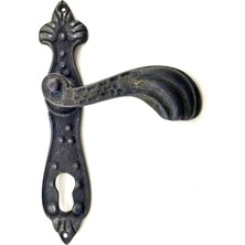 SS Home Concept Antika Tarz Dekoratif Pirinç Mevlana Yale Kapı Kolu - 228X48 Mm, Oksit
