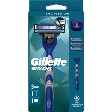 5 Adet Gilette Uefa Champions League Special Edition Erkekler Için Mach3 1 Adet