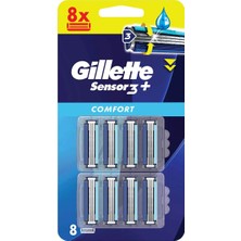 5 Adet Gilette Sensor3+ Comfort 8'li Yedek Bıçak Başlığı 1 Adet