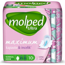 2 Adet Molped Hijyenik Ped Ultra Tekli Normal 10'lu