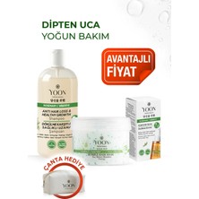 Yoon 3’lü Şampuan, Saç Deri Serumu, Saç Maskesi – Dökülmeye Karşı, Hızlı Uzama, Dipten Uca Yoğun Bakım Seti