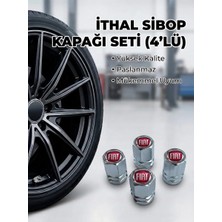 Aksefuar Lazer Fiat Grubu ile Uyumlu Alüminyum Altıgen Sibop Kapak Seti (Gümüş) - Ithal Sibop Kapağı (4lü Set)